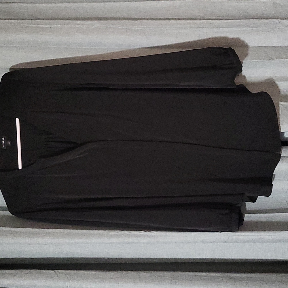 Torrid Size 3 Black Long Sleeve Blouse